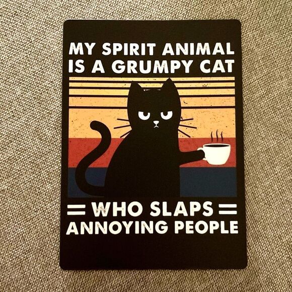 Grumpy Cat Spirit Animal Magnet - Picture 2 of 4